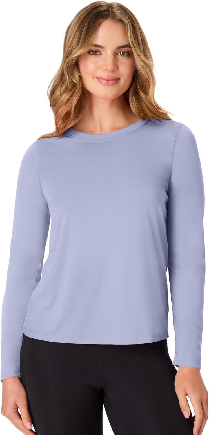 image:imageHanes Womens Sport Cool Dri Performance Long Sleeve TShirtGrey Heather Navy Heather teal Ivy Peri Blue