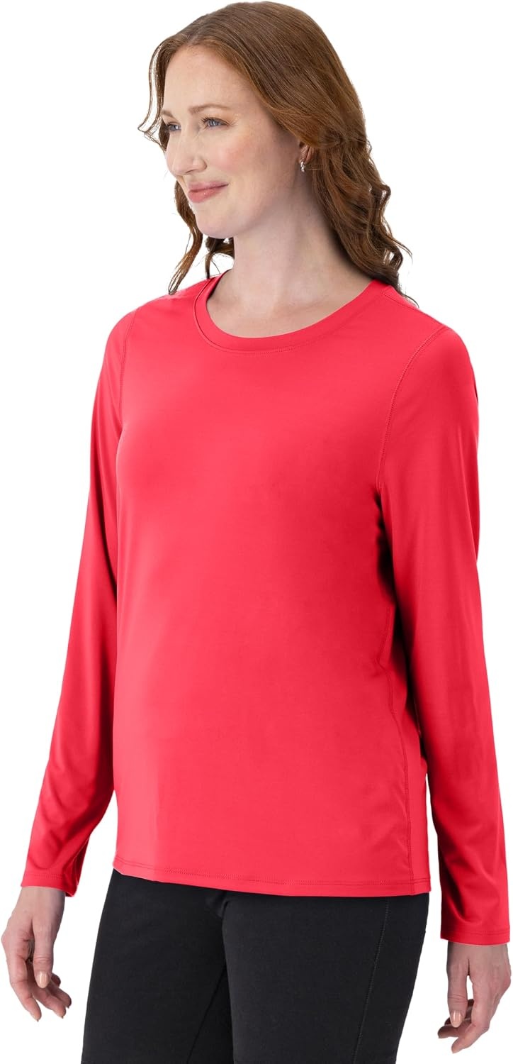 image:imageHanes Womens Sport Cool Dri Performance Long Sleeve TShirtRazzle Pink