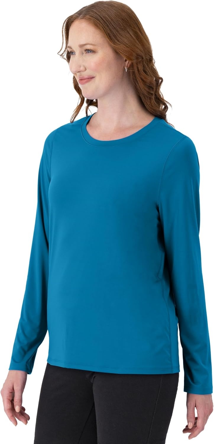 image:imageHanes Womens Sport Cool Dri Performance Long Sleeve TShirtUnderwater Blue