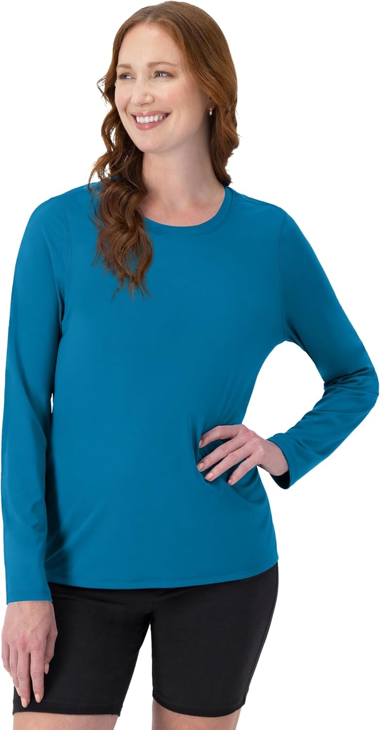 image:imageHanes Womens Sport Cool Dri Performance Long Sleeve TShirtUnderwater Blue