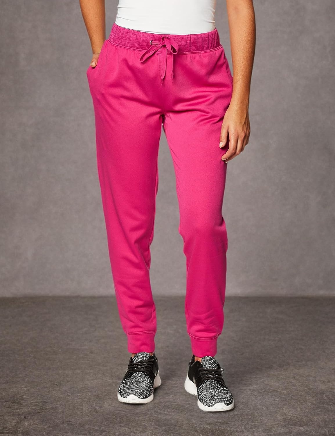 image:imageHanes Womens Sport Performance Fleece Jogger Pants with PocketsFresh Berry SolidFresh Berry Heather