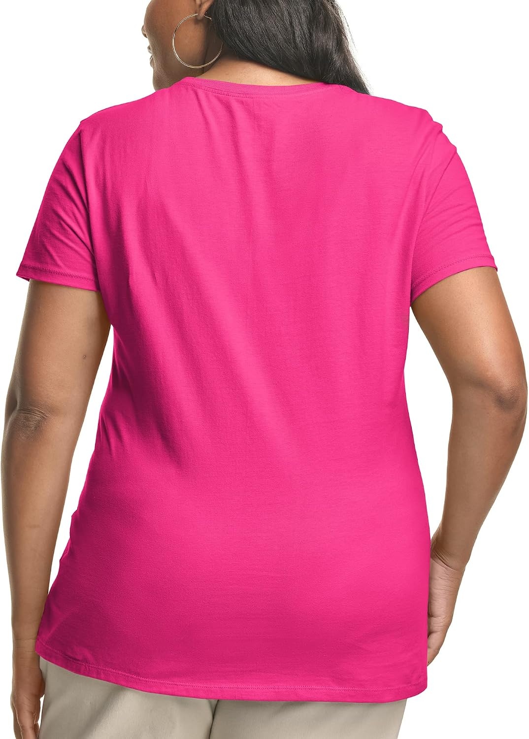 image:imageHanes Womens TShirt Just My Size Cotton Tee Plus Size TeeAmaranth