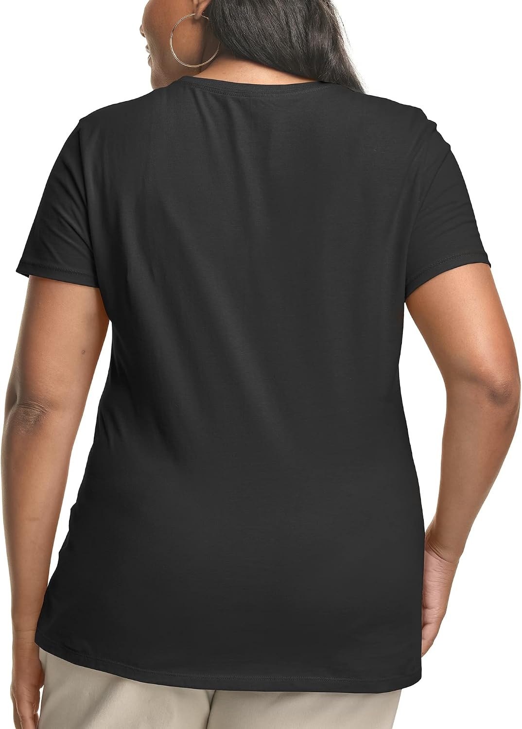 image:imageHanes Womens TShirt Just My Size Cotton Tee Plus Size TeeBlack