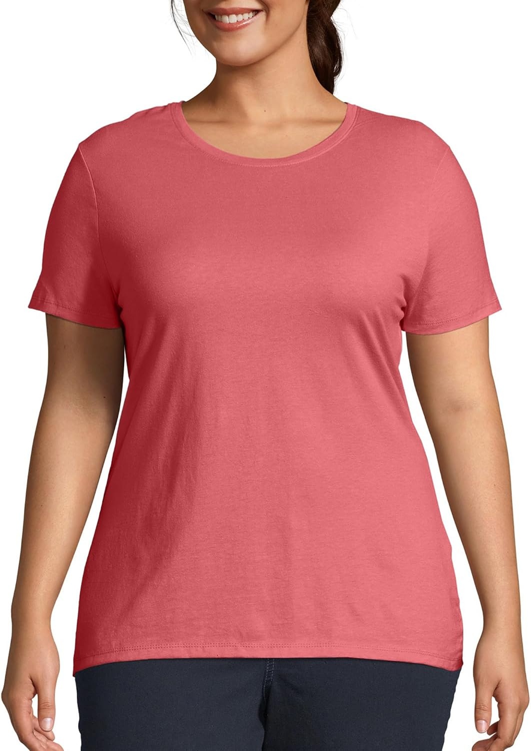 image:imageHanes Womens TShirt Just My Size Cotton Tee Plus Size TeeBriny Pink