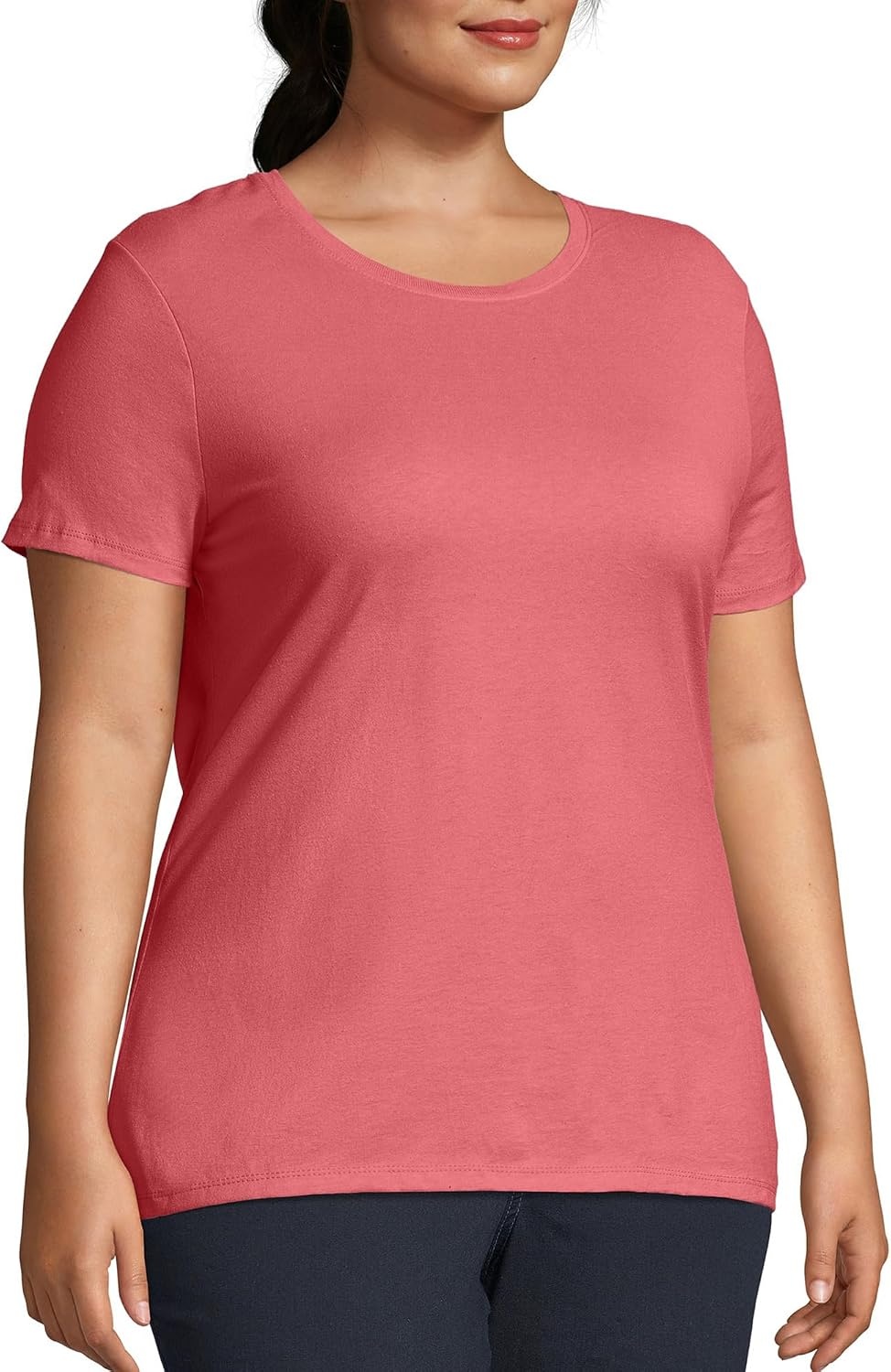image:imageHanes Womens TShirt Just My Size Cotton Tee Plus Size TeeBriny Pink