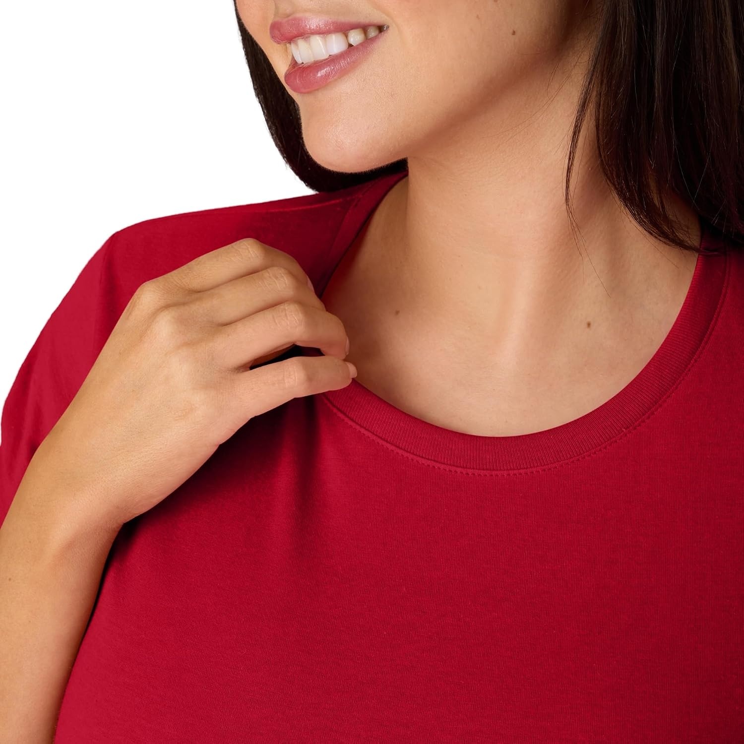 image:imageHanes Womens TShirt Just My Size Cotton Tee Plus Size TeeDeep Red