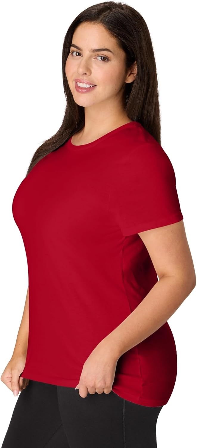 image:imageHanes Womens TShirt Just My Size Cotton Tee Plus Size TeeDeep Red