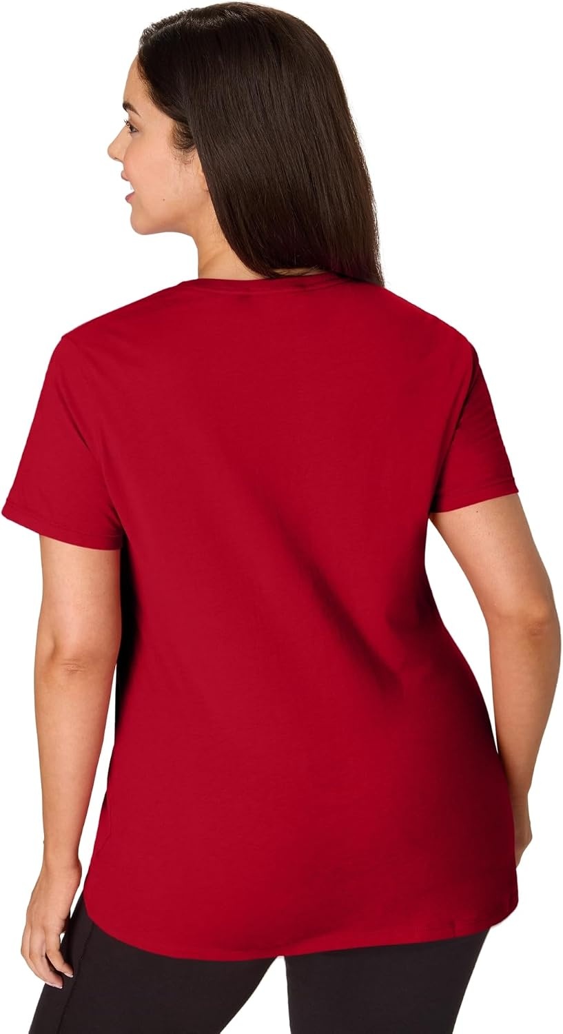 image:imageHanes Womens TShirt Just My Size Cotton Tee Plus Size TeeDeep Red