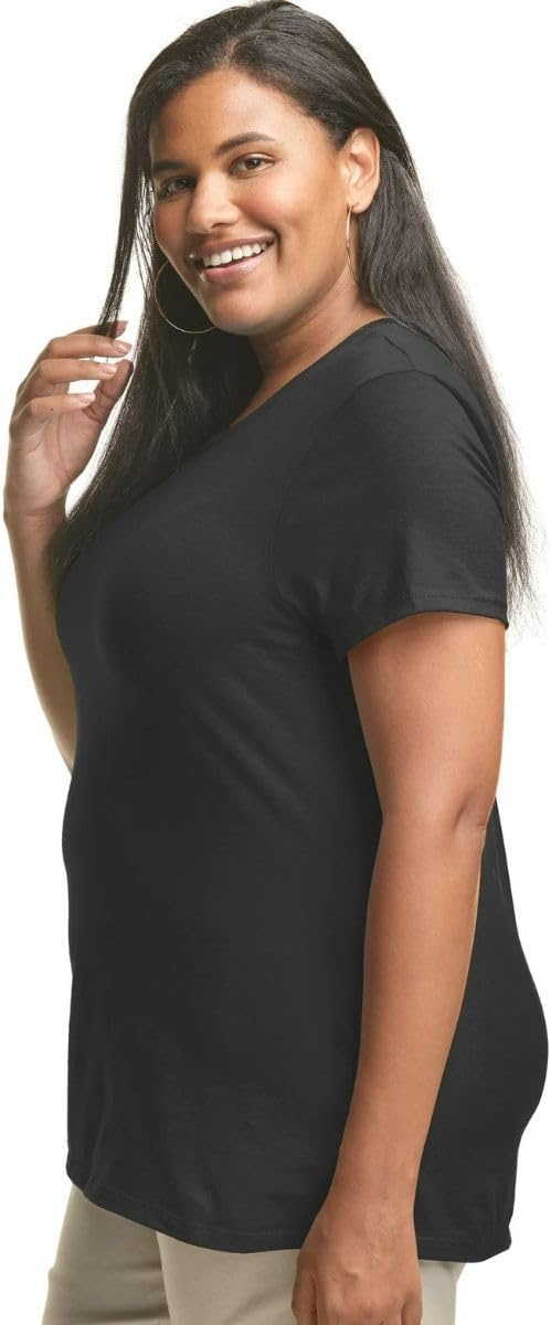 image:imageHanes Womens TShirt Just My Size Cotton Tee Plus Size TeeEbony