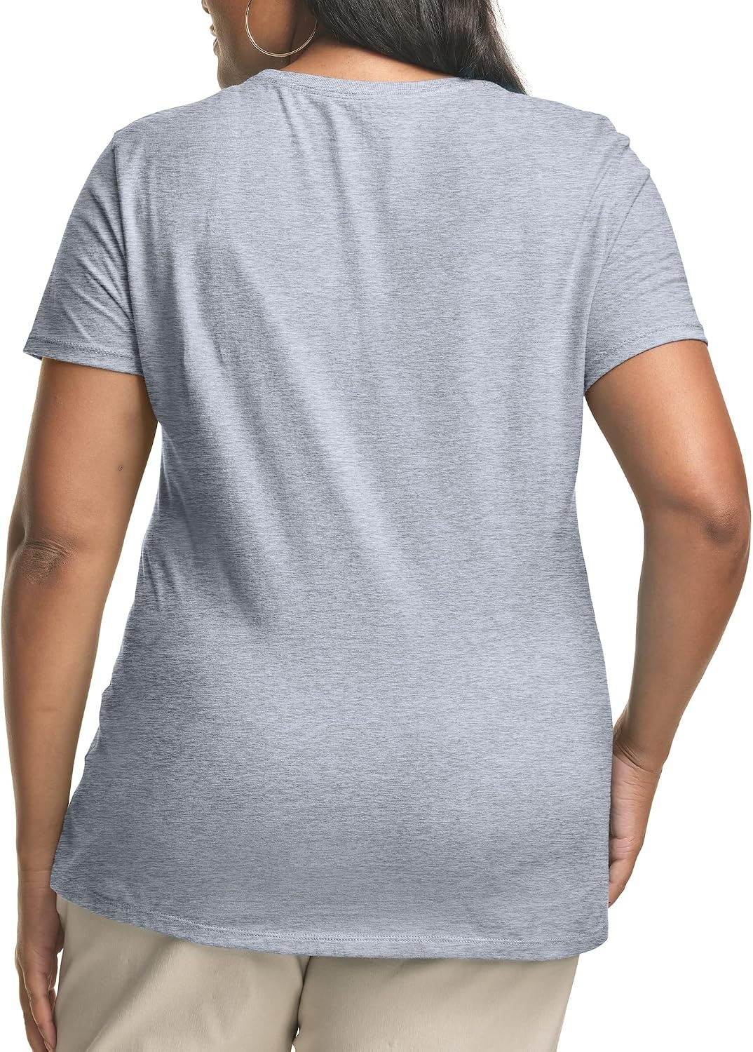 image:imageHanes Womens TShirt Just My Size Cotton Tee Plus Size TeeLight Steel