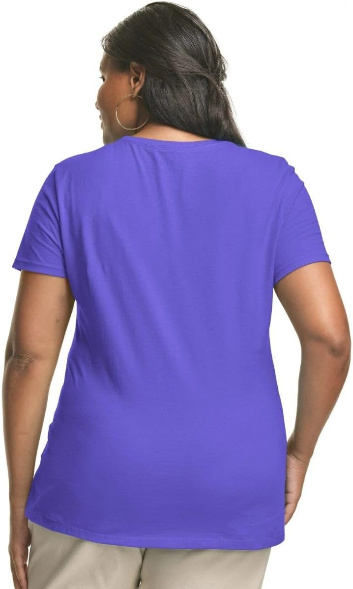 image:imageHanes Womens TShirt Just My Size Cotton Tee Plus Size TeePetail Purple