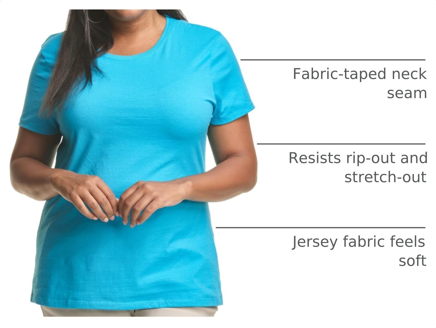image:imageHanes Womens TShirt Just My Size Cotton Tee Plus Size TeeProcess Blue