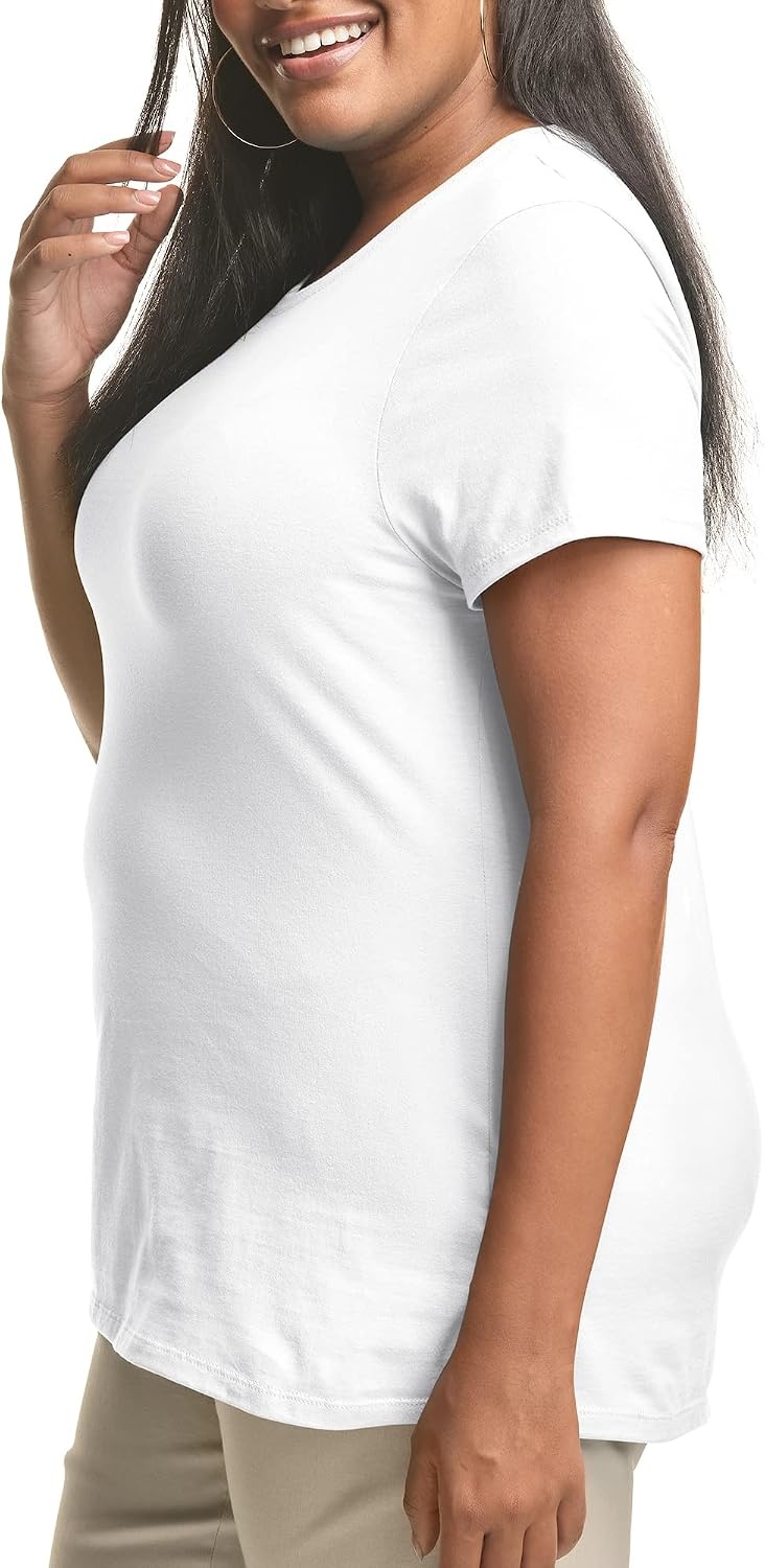 image:imageHanes Womens TShirt Just My Size Cotton Tee Plus Size TeeWhite