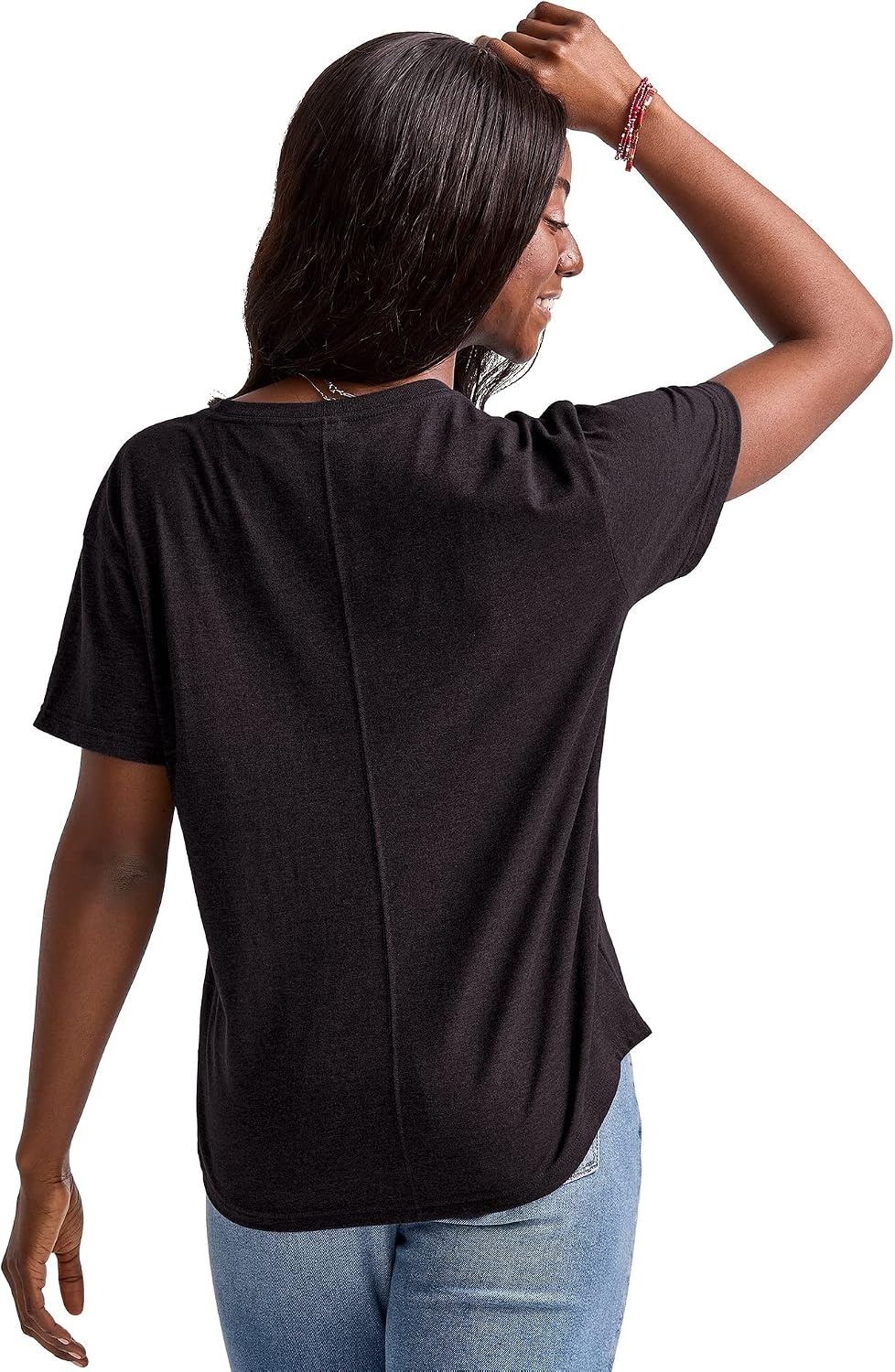 image:imageHanes Womens TriBlend Relaxed Fit TShirt Oversized Lightweight Tee Available in Plus SizeBlack