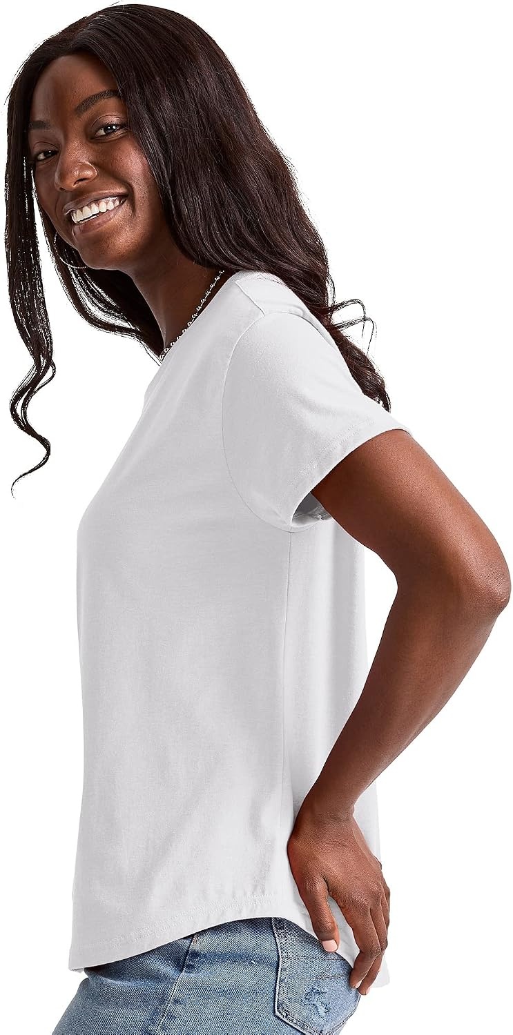 image:imageHanes Womens TriBlend Relaxed Fit TShirt Oversized Lightweight Tee Available in Plus SizeEco White