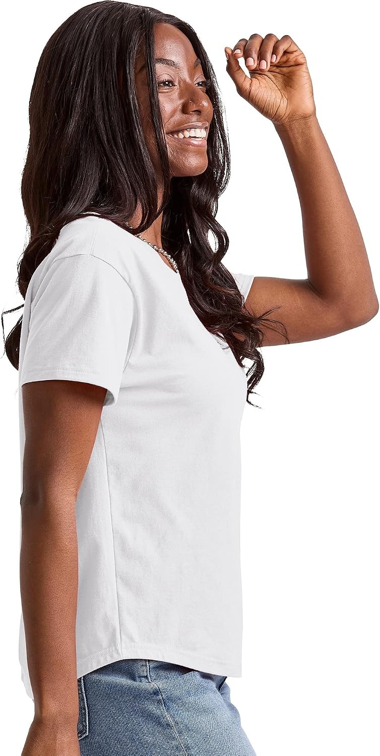 image:imageHanes Womens TriBlend Relaxed Fit TShirt Oversized Lightweight Tee Available in Plus SizeEco White
