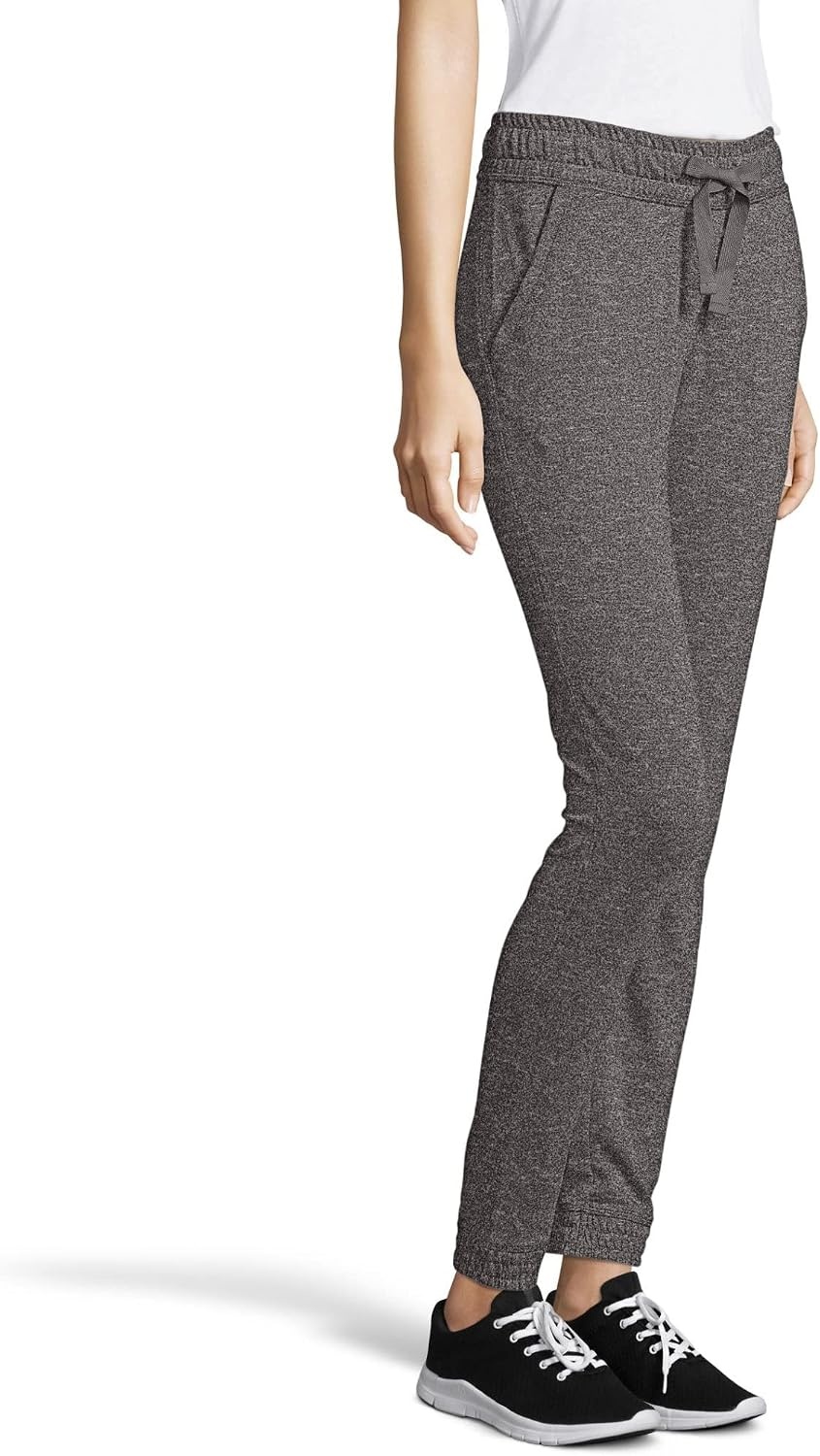 image:imageHanes Womens Triblend French Terry Jogger with PocketsBlack Heather