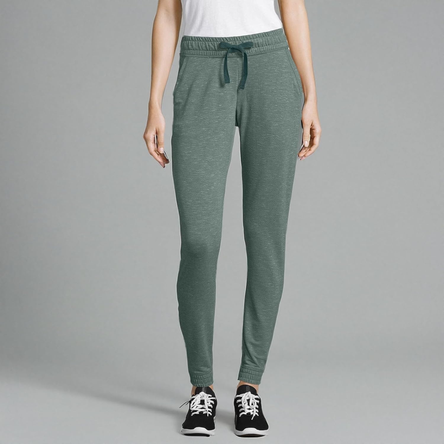 image:imageHanes Womens Triblend French Terry Jogger with PocketsJuniper Blue Heather