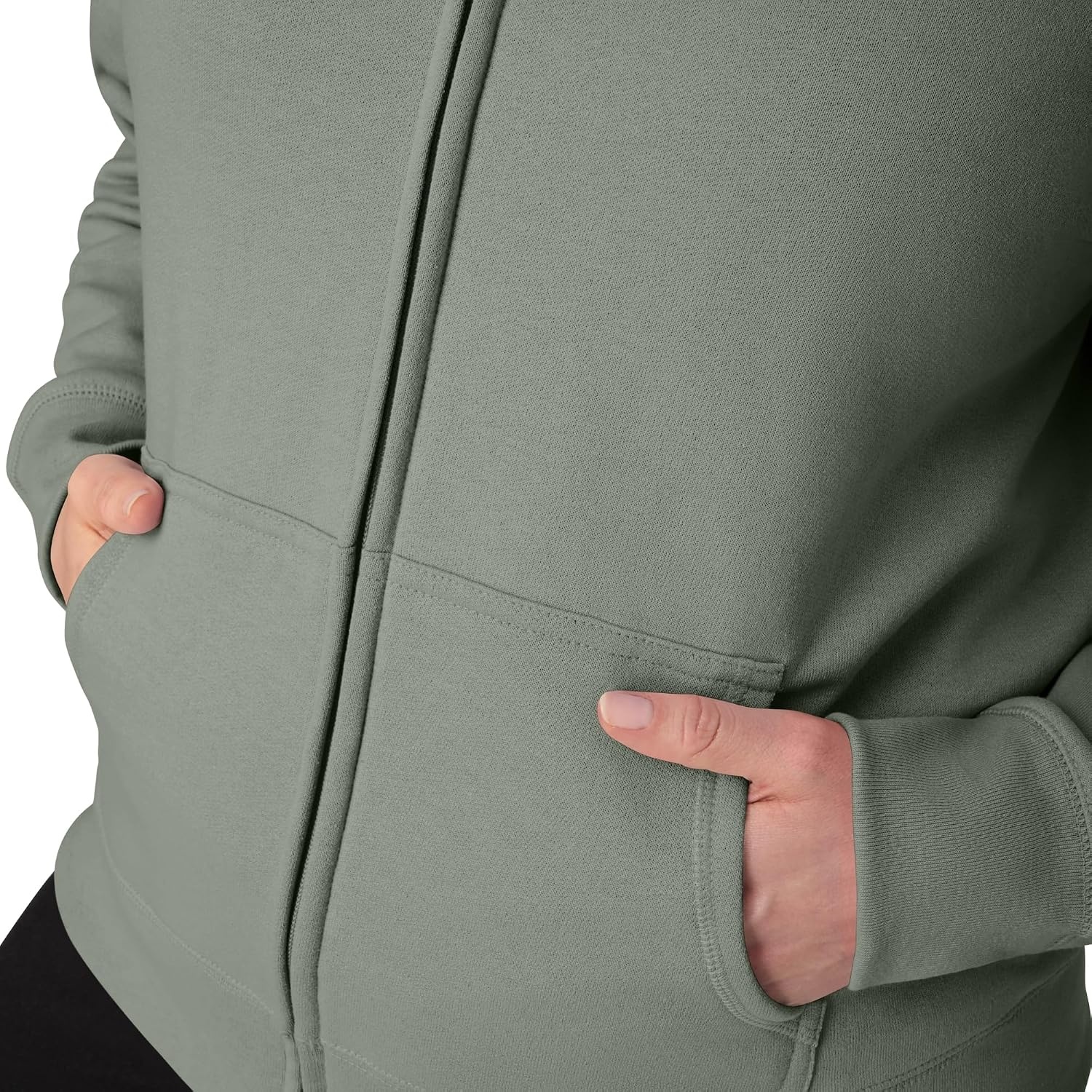 image:imageJUST MY SIZE womens Just My Size Zipup Fleece Womens Hoodie Ecosmart Hooded Sweatshirt Plus SizeStonewashed Green