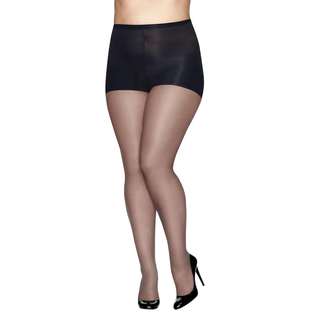 image:imageHanes Absolutely Ultra Sheer Womens Control Top Reinforced Toe Plus Size TightsBarely Black