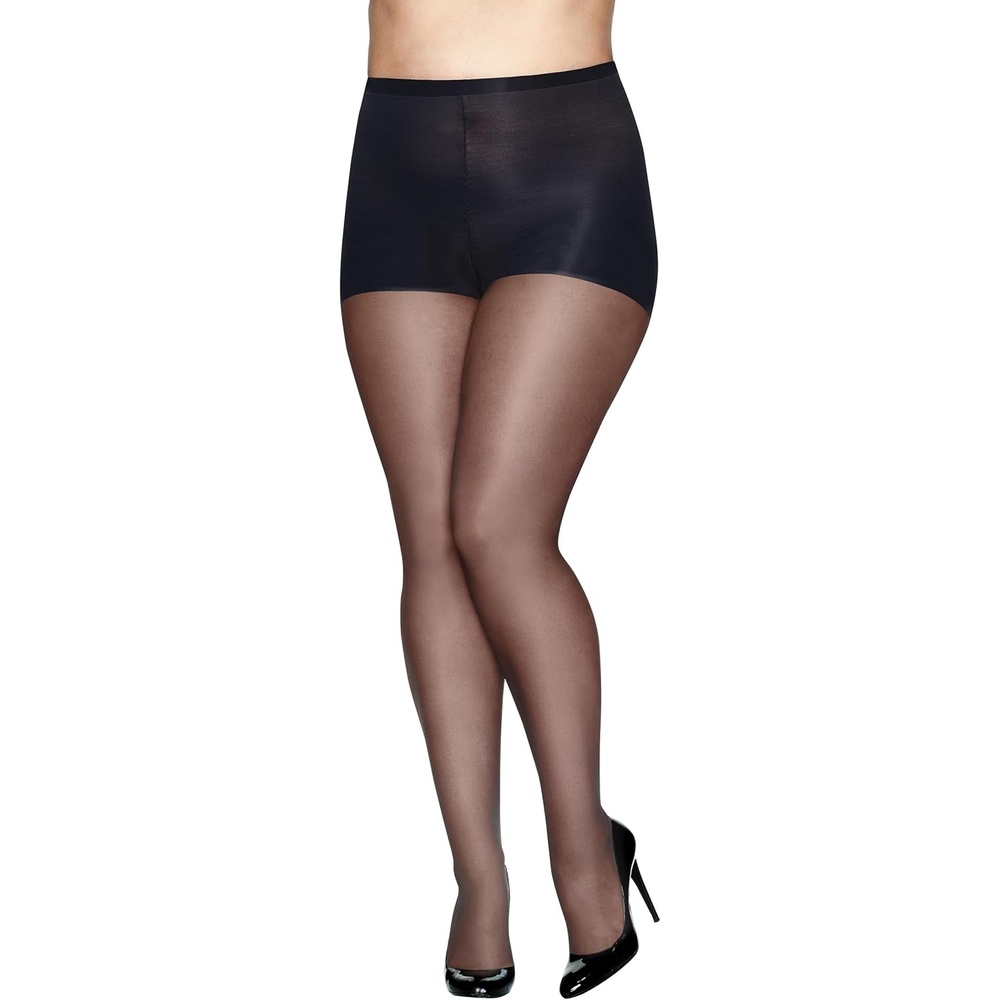 image:imageHanes Absolutely Ultra Sheer Womens Control Top Reinforced Toe Plus Size TightsJet