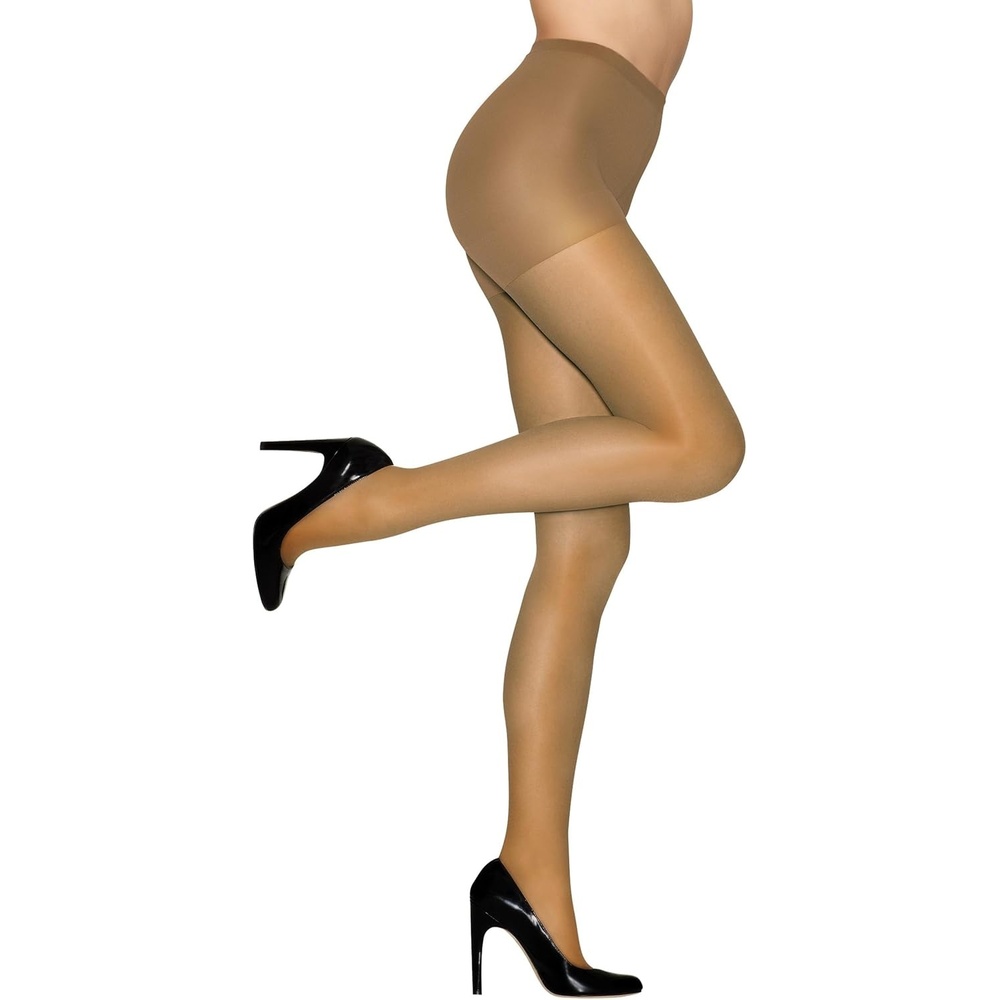 image:imageHanes Alive Womens Full Support Control Top Reinforced Toe PantyhoseLittle Color