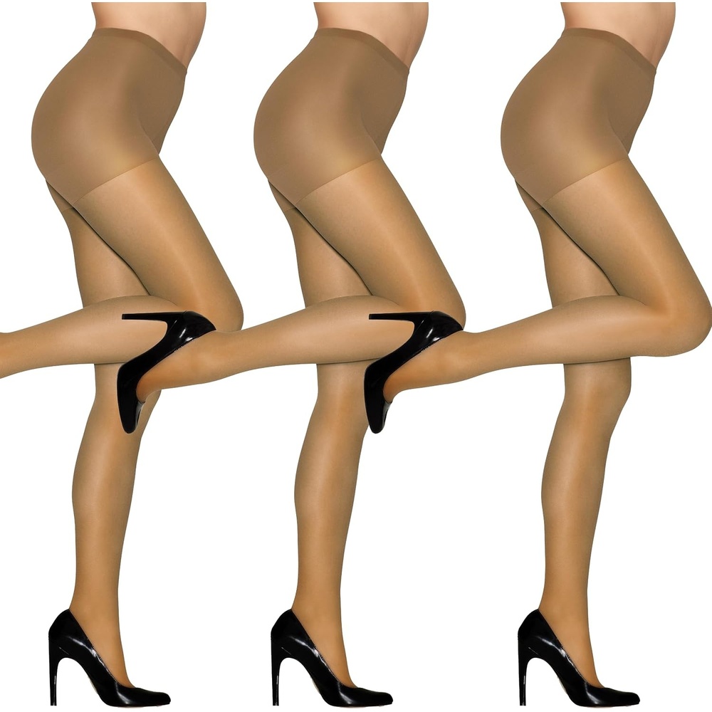 image:imageHanes Alive Womens Full Support Control Top Reinforced Toe PantyhoseLittle Color Pack of 3