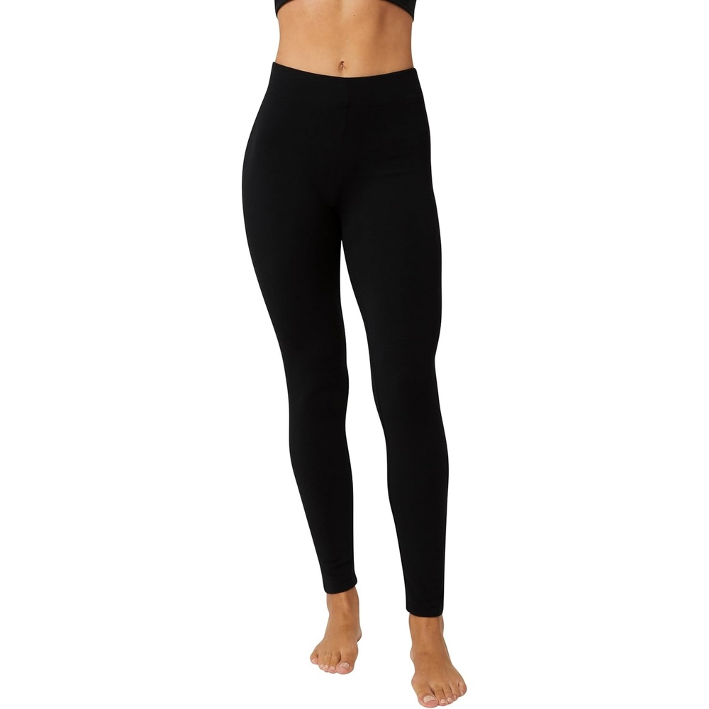 image:imageHanes EcoSmart Cozy Fitted Leggings Straight BlackBlack