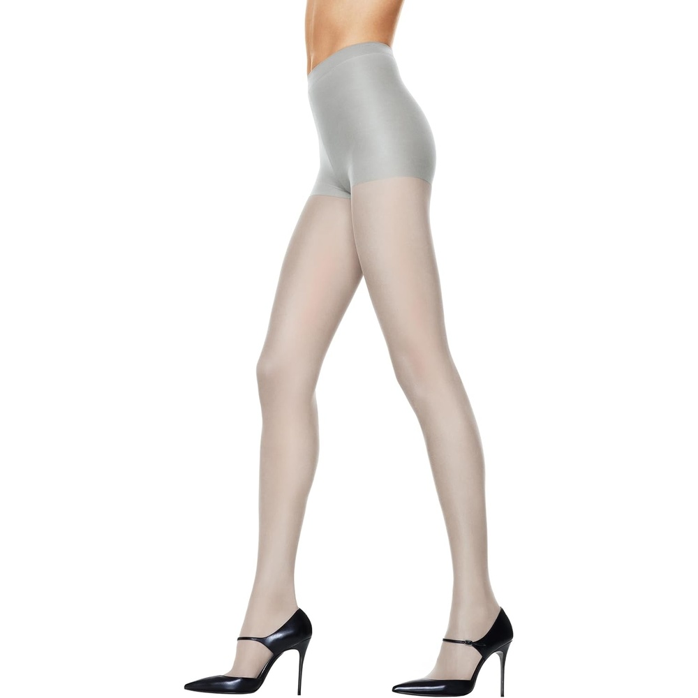 image:imageHanes Silk Reflections Womens Control Top Sheer Toe Silky PantyhoseGrey Mist