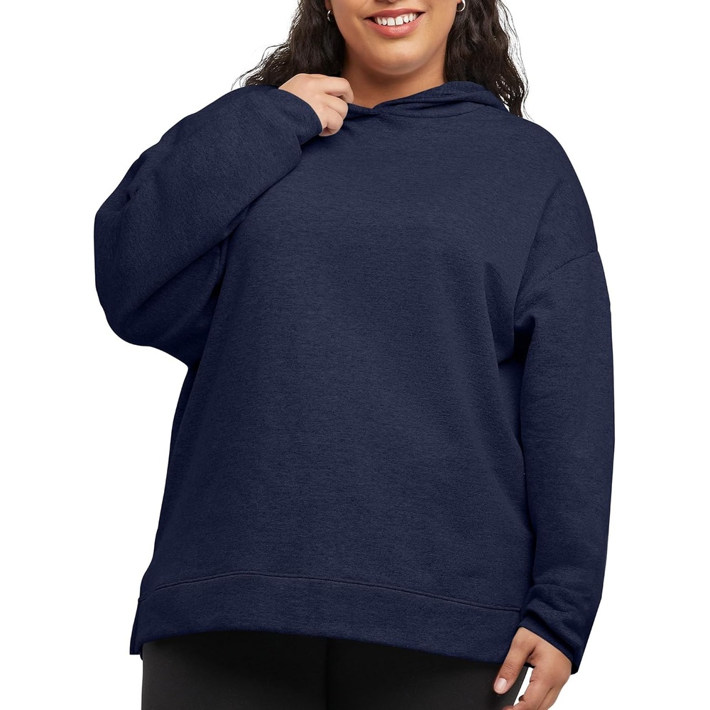 image:imageHanes Womens Ecosmart Fleece Hoodie Midweight Sweatshirt for Women Kanga PocketNavy Heather