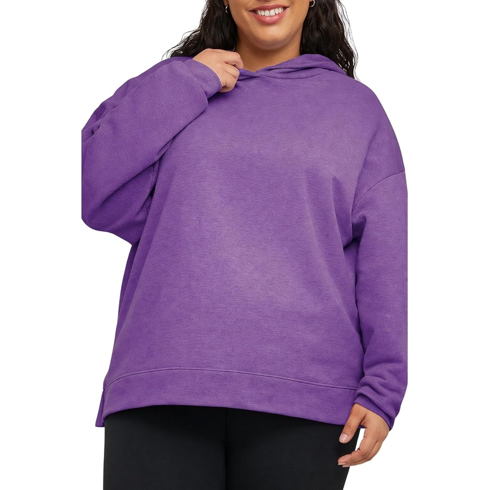 image:imageHanes Womens Ecosmart Fleece Hoodie Midweight Sweatshirt for Women Kanga PocketViolet Splendor Heather