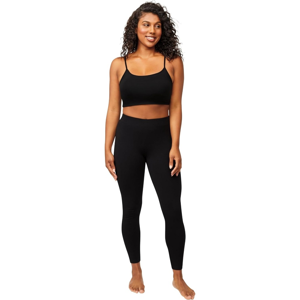 image:imageHanes Womens Hanes EcoSmart Classic Fitted LeggingsBlack