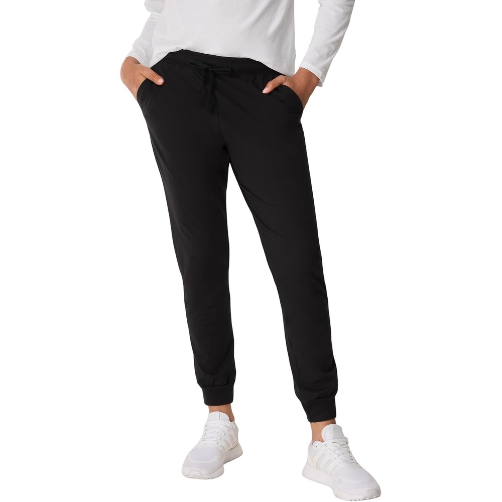 image:imageHanes Womens Hanes Originals Womens Joggers 100 Cotton JerseyBlack