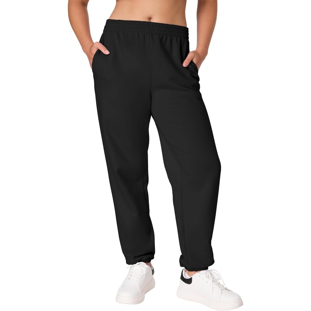 image:imageHanes Womens Originals Midweight Fleece Joggers Sweatpants with Pockets 30 PlusBlack