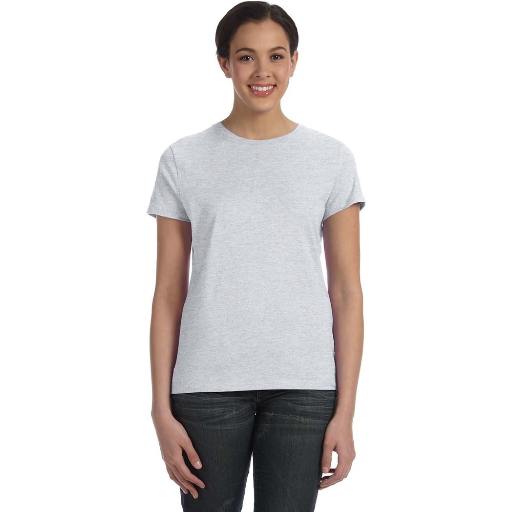 image:imageHanes Womens PerfectT Crewneck TShirt Lightweight Cotton Short Sleeve Tee for WomenAsh