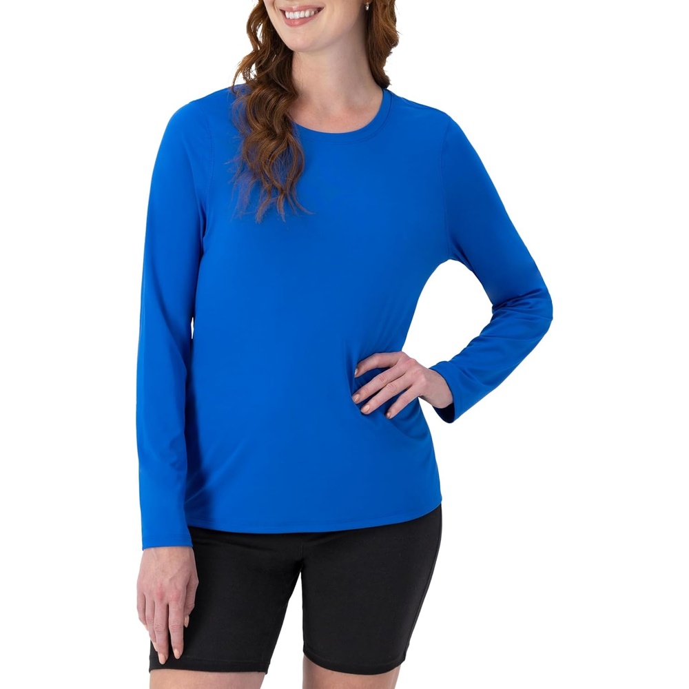 image:imageHanes Womens Sport Cool Dri Performance Long Sleeve TShirtAwesome Blue 1 Pack