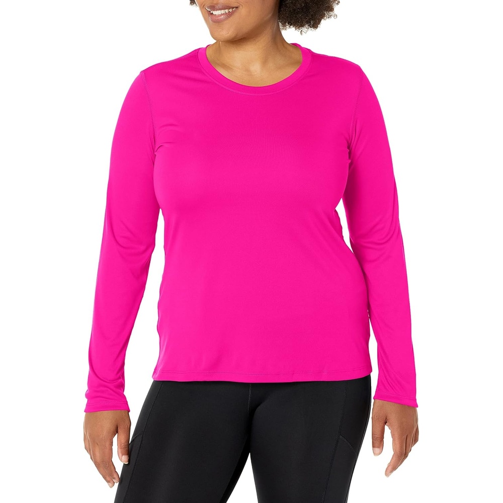 image:imageHanes Womens Sport Cool Dri Performance Long Sleeve TShirtFresh Berry