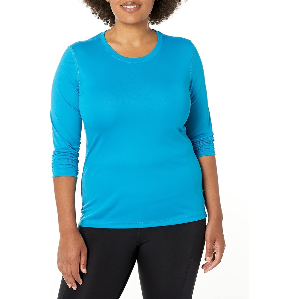 image:imageHanes Womens Sport Cool Dri Performance Long Sleeve TShirtUnderwater Blue