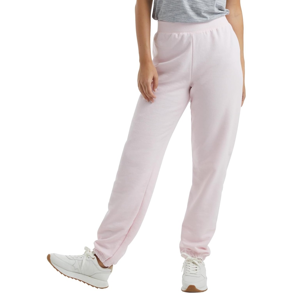 image:imageHanes Womens Sweatpants EcoSmart Fleece Joggers Pocketless Cinched Leg Sweatpants for Women 30Pale Pink