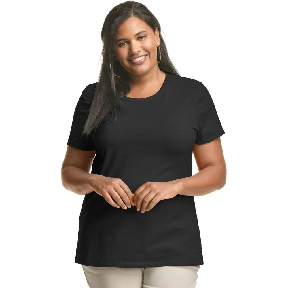 image:imageHanes Womens TShirt Just My Size Cotton Tee Plus Size TeeEbony