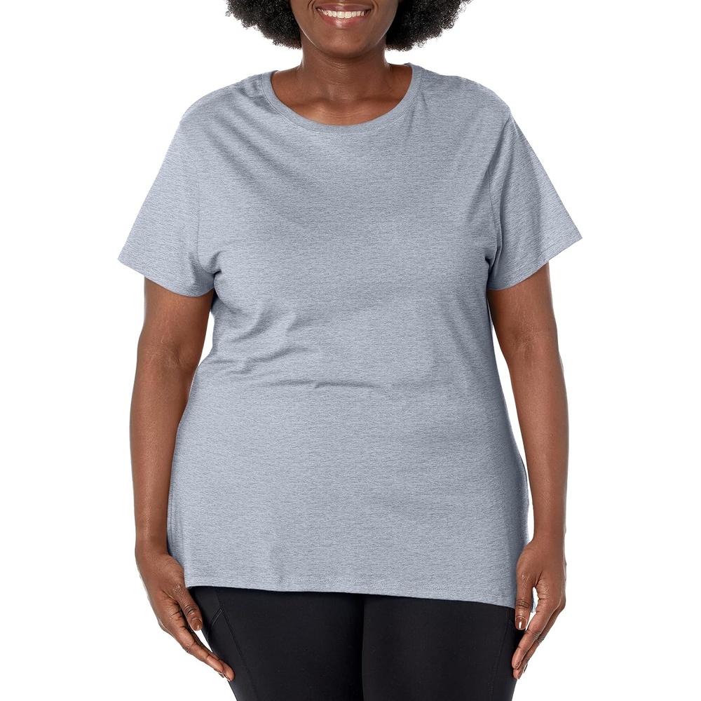 image:imageHanes Womens TShirt Just My Size Cotton Tee Plus Size TeeLight Steel