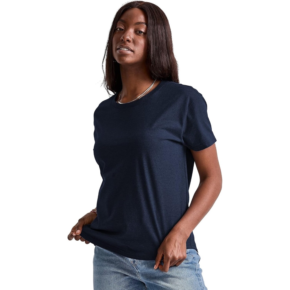 image:imageHanes Womens TriBlend Relaxed Fit TShirt Oversized Lightweight Tee Available in Plus SizeAthletic Navy Pe Heather