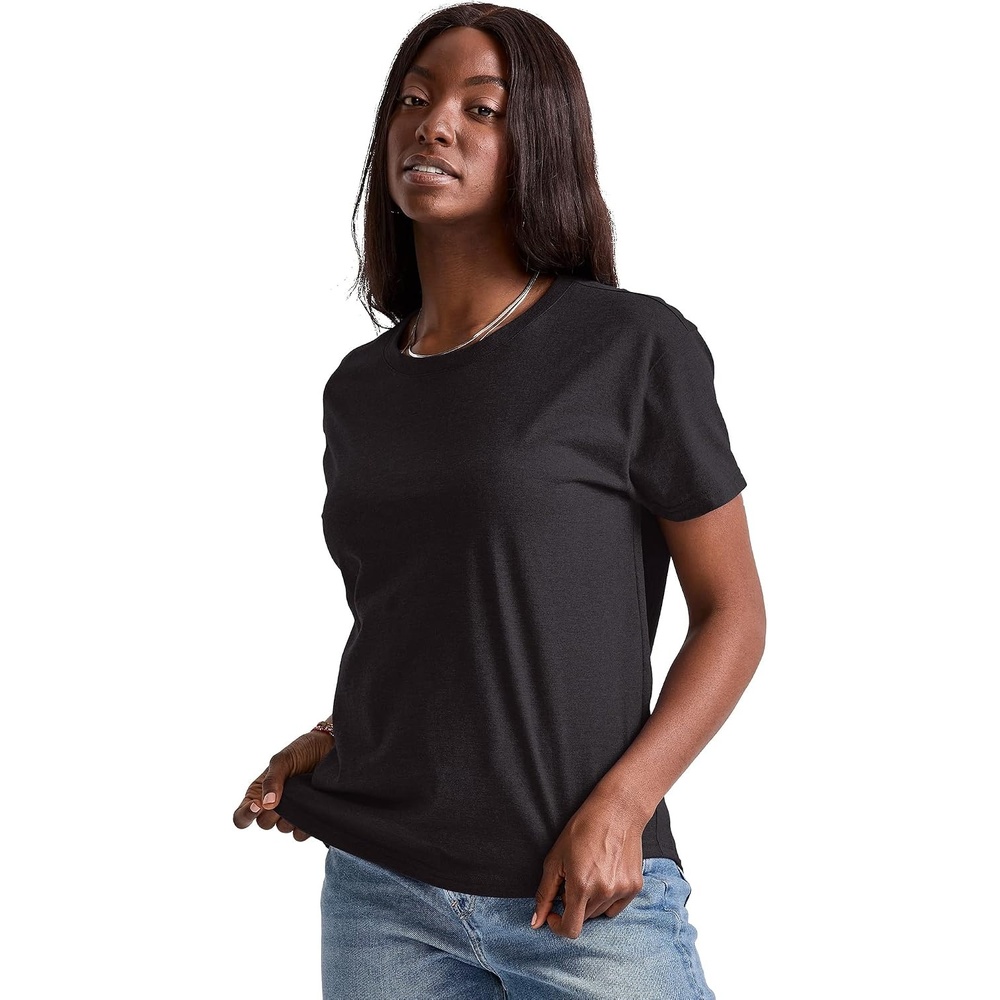 image:imageHanes Womens TriBlend Relaxed Fit TShirt Oversized Lightweight Tee Available in Plus SizeBlack