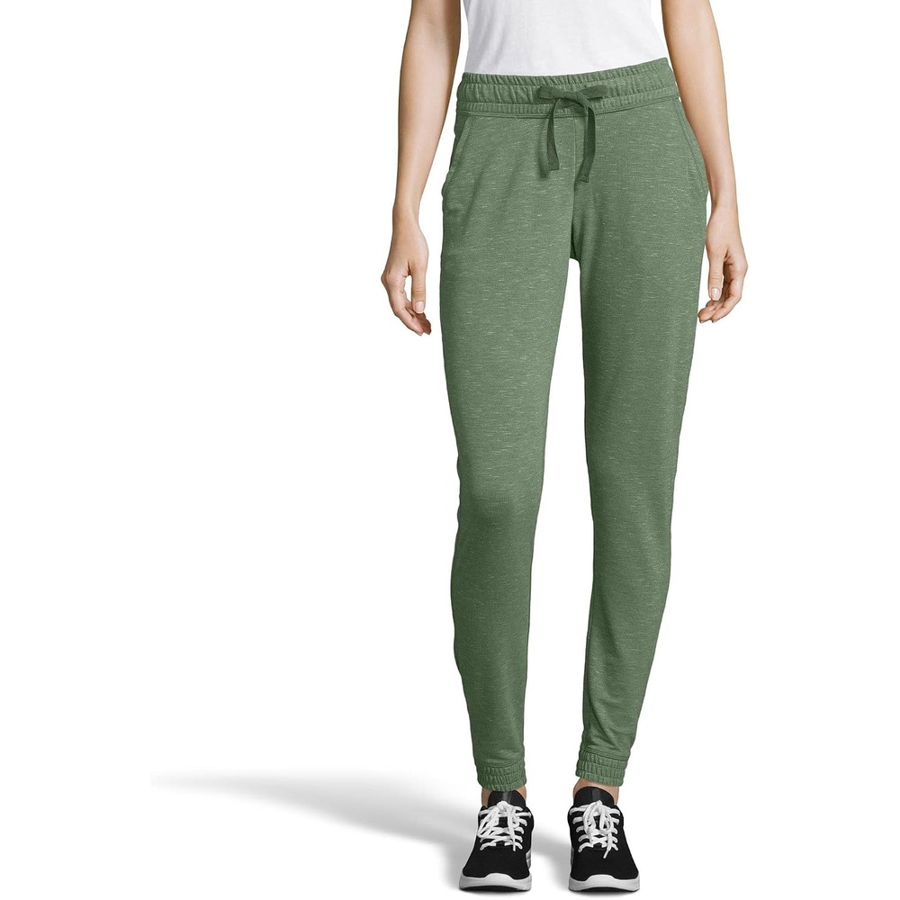 image:imageHanes Womens Triblend French Terry Jogger with PocketsNurture Green Heather