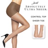 Hanes Absolutely Ultra Sheer Women’s Control Top, Sheer Toe Pantyhose(Gentle Brown)