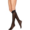 Hanes Alive Women’s Full Support Sheer Toe Knee High Stockings(Jet (Pack of 6))