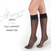 Hanes Alive Women’s Full Support Sheer Toe Knee High Stockings(Little Color)