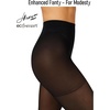 Hanes EcoSmart Seasonless Tights, Enhanced Panty, Sheer Toe, No Dig Wide Waistband(Black)