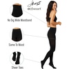 Hanes EcoSmart Women’s Same to Waist, Sheer Toe, Blackout Opaque Tights(Black)