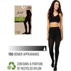 Hanes EcoSmart Women’s Same to Waist, Sheer Toe, Blackout Opaque Tights(Black)